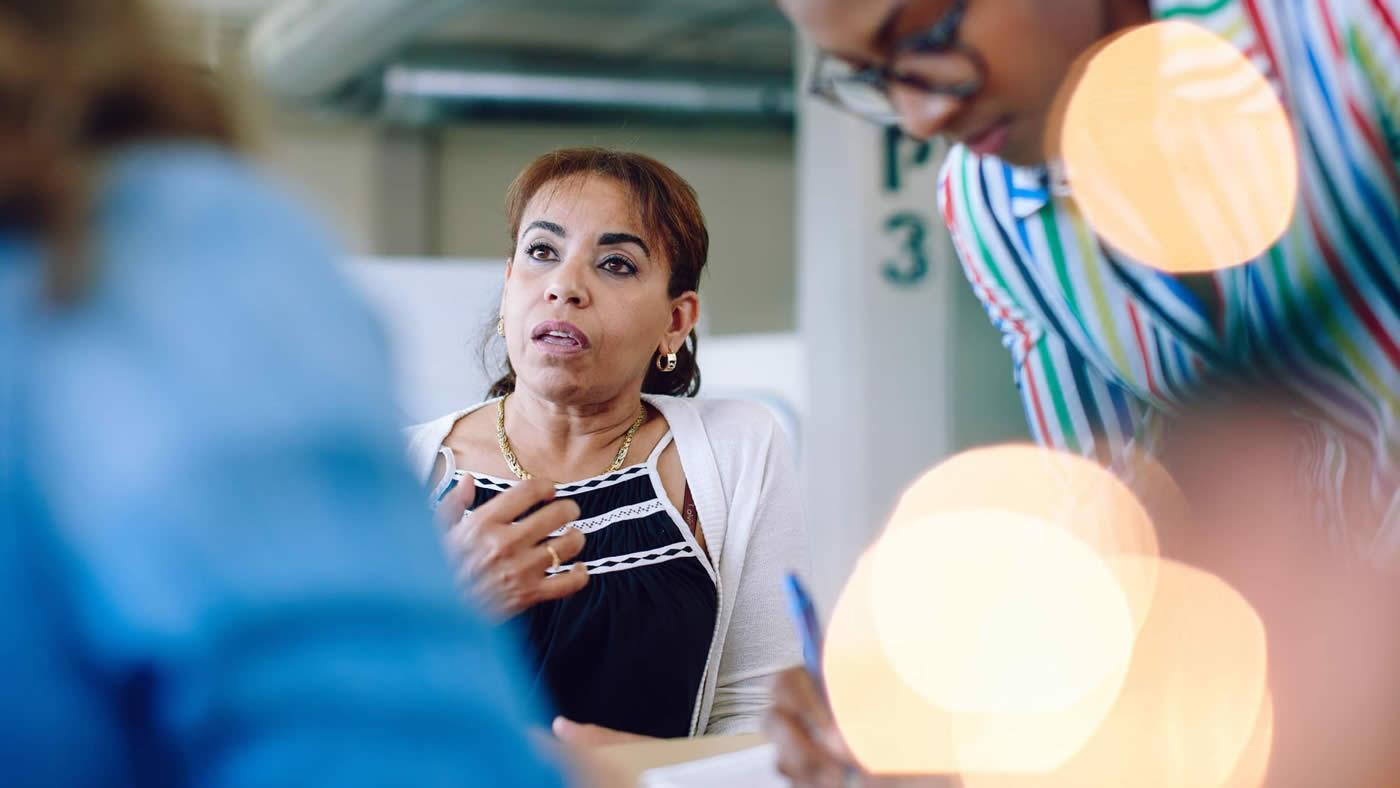 Chatting in the office