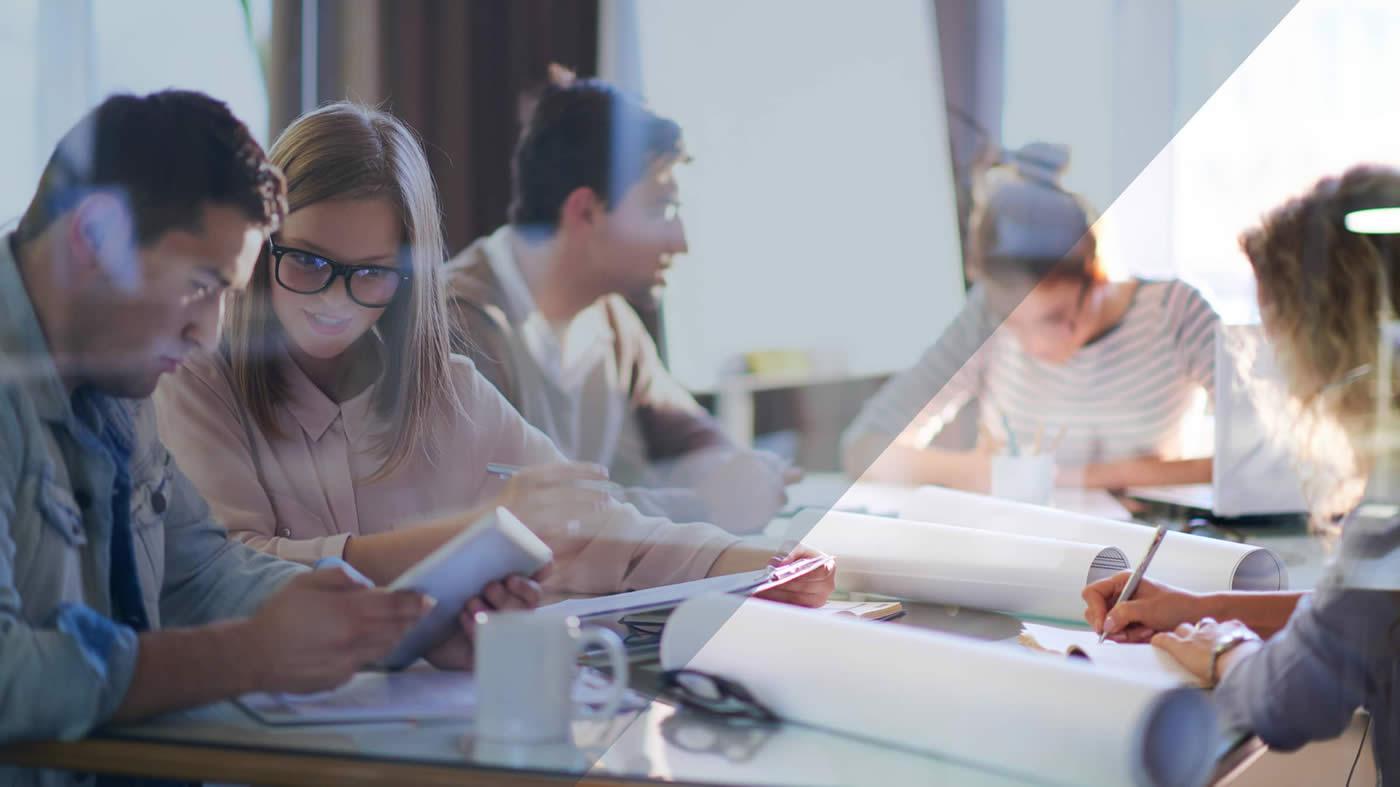 Working together in the office