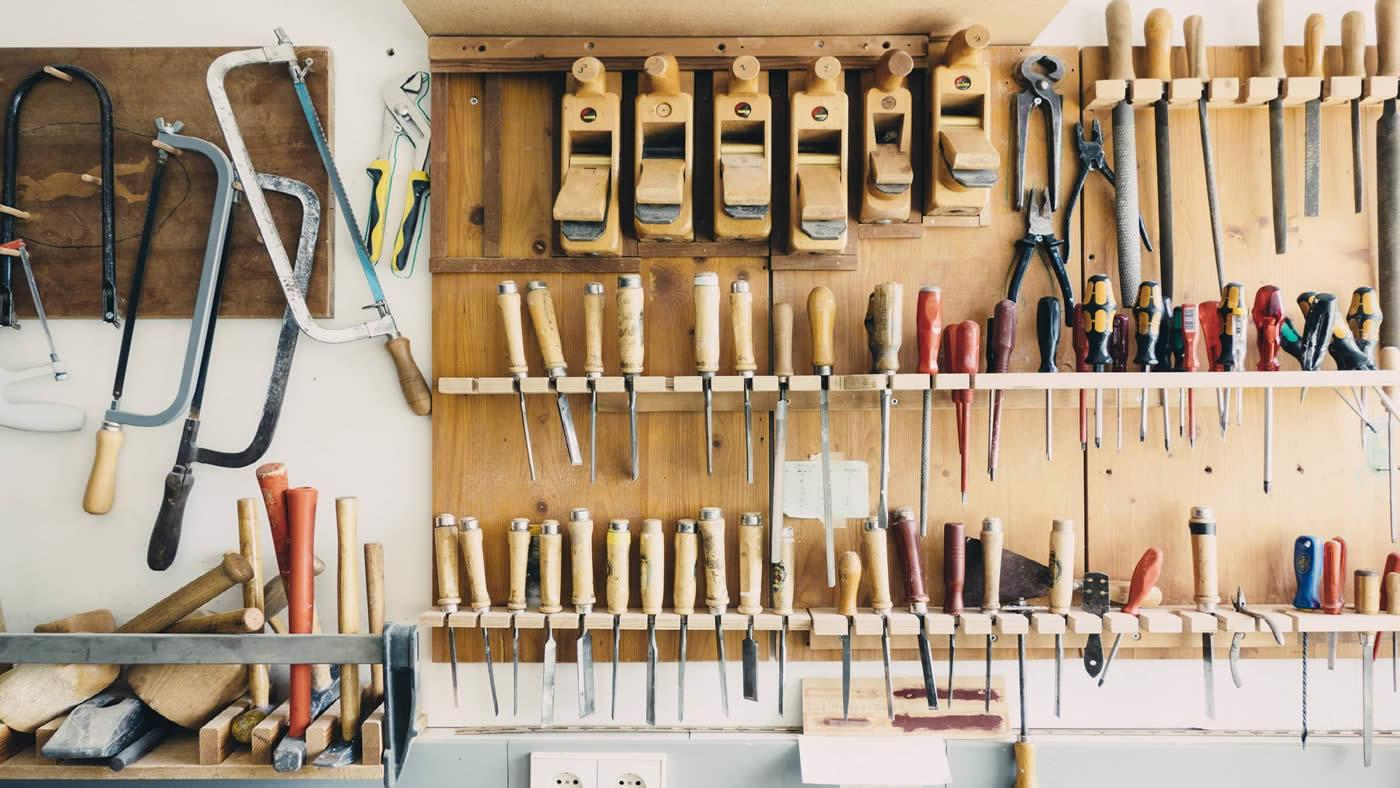 Tools in shed