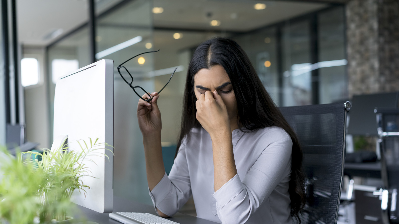 Stressed businesswoman