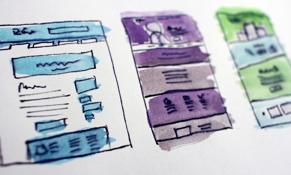 Website wireframes