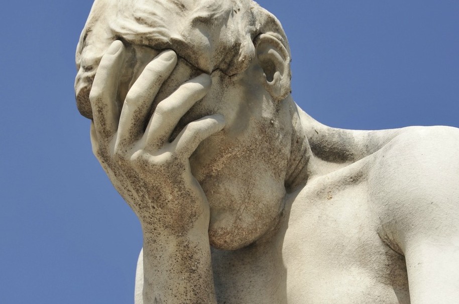 Statue facepalm