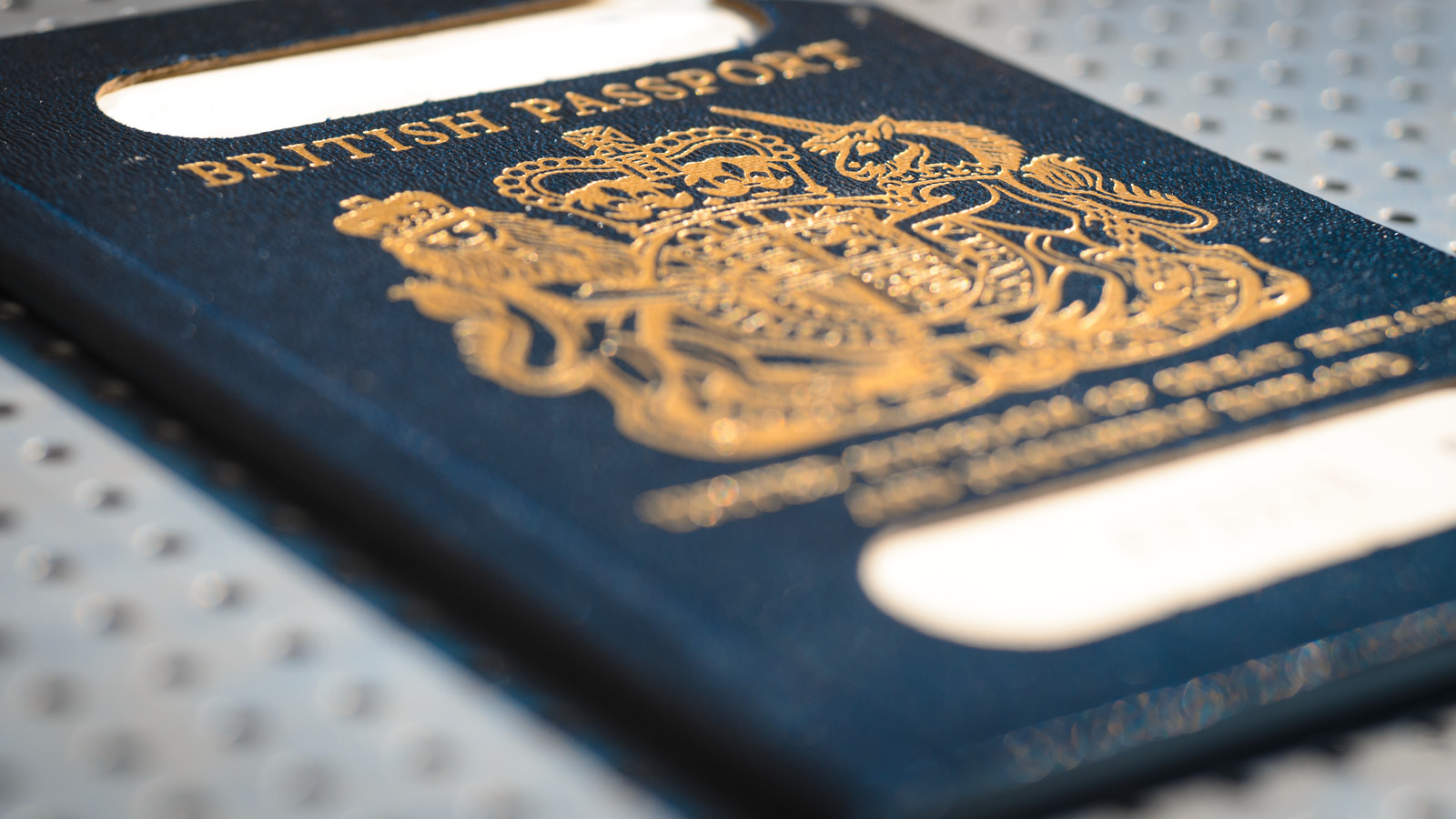 Blue British passport