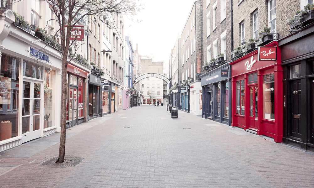 Empty Carnaby Street, London, UK