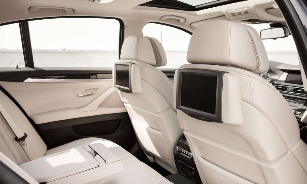 White seating in car