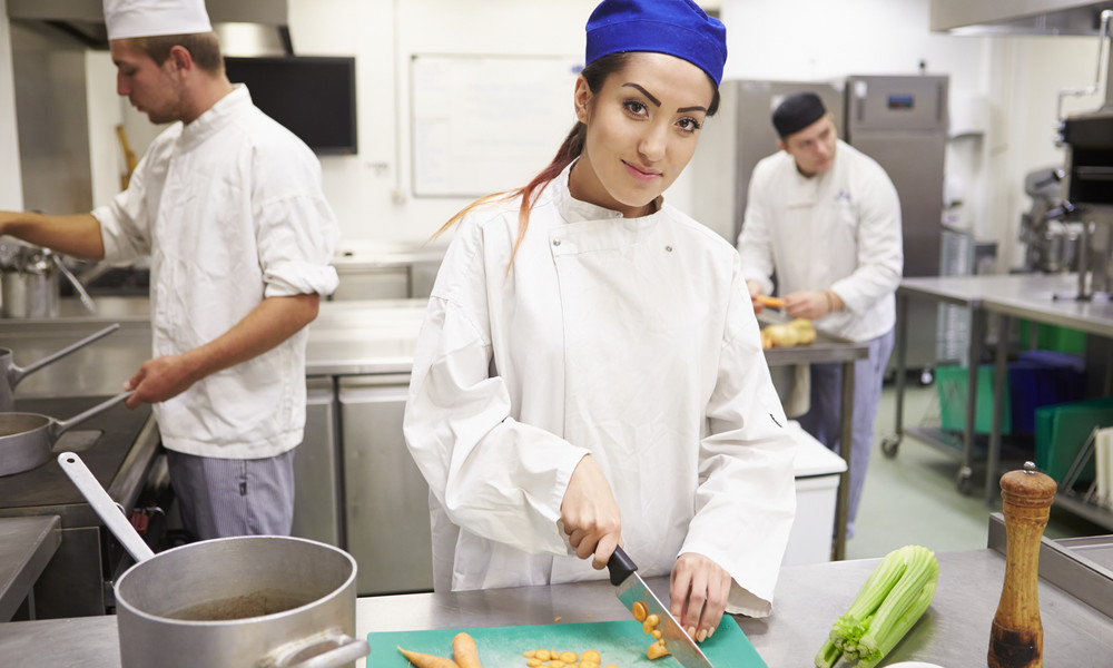 Students Training To Work In Catering Industry